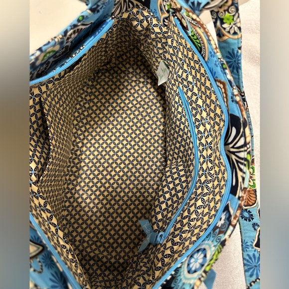 Vera Bradley Women’s Floral Blue and Green Women's Bag Tote Purse - Picture 6 of 10